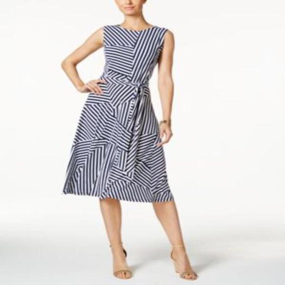 Charter Club Dresses & Skirts - Charter Club Womens Printed Fit & Flare Dress Size S